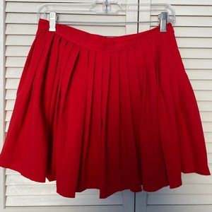 Forever 21 Red Schoolgirl Pleated Skirt